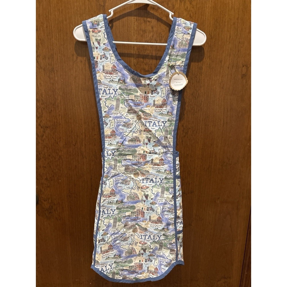 Cobbler Apron w/pockets‎ Italy landmarks theme NWT